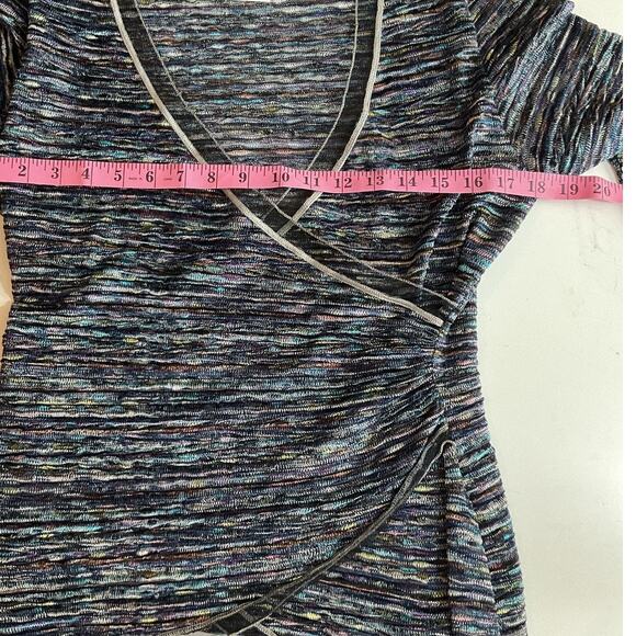 NEW Papillon Blanc Size Large Top Wrap Style Blue Multi - Picture 7 of 9